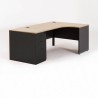 Escritorio en L MADERA + 1 cajonera Prof.80 cm