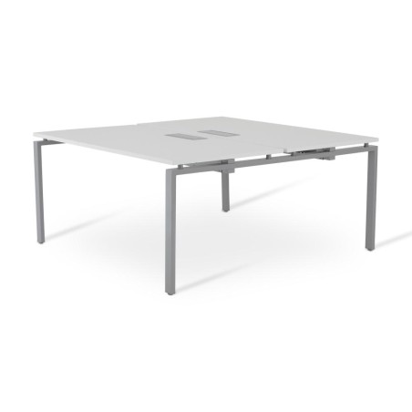 Mesa multipuesto tipo bench OPTIMUM para 2 personas con canaleta