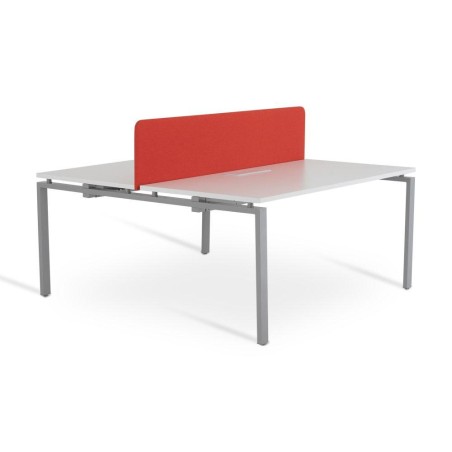 Mesa multipuesto tipo bench OPTIMUM para 2 personas con canaleta