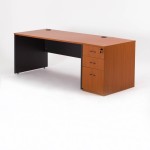Mesa de escritorio de oficina recta MADERA + cajonera Fon.80 cm