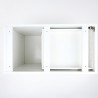 Armario de oficina JAVA en madera color blanco Alt.109 cm  plano cenital interior