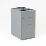 Cajonera para escritorio CUB de metal con 3 cajones P.60 cm abierta