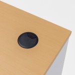 Mesa de escritorio recta antracita MADERA (zoom obturador)