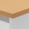 Escritorio en L MADERA + 1 cajonera Prof.60 cm