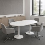 Mesa de reuniones ovalada ZETA